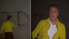 TDP Genel Başkanı Sarıgül eşofman giydi duvarlara yazı yazdı