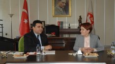 Demokrat Parti Genel Başkanı Gültekin Uysal, İyi Parti Genel Başkanı Meral Akşener’i makamında ağırladı