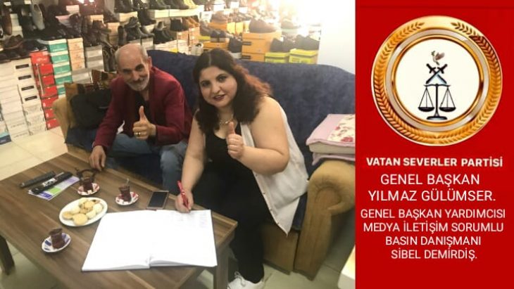 VATAN SEVERLER PARTİSİ  GENEL BAŞKAN YARDIMCISI SİBEL DEMİRDİŞ ÇALIŞMALARINI DEVAM EDİYOR.