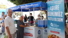 Büyükşehir aşure bereketini ilçelere taşıdı  Finike, Kaş, Gazipaşa ve Kemer’de aşure dağıtıldı