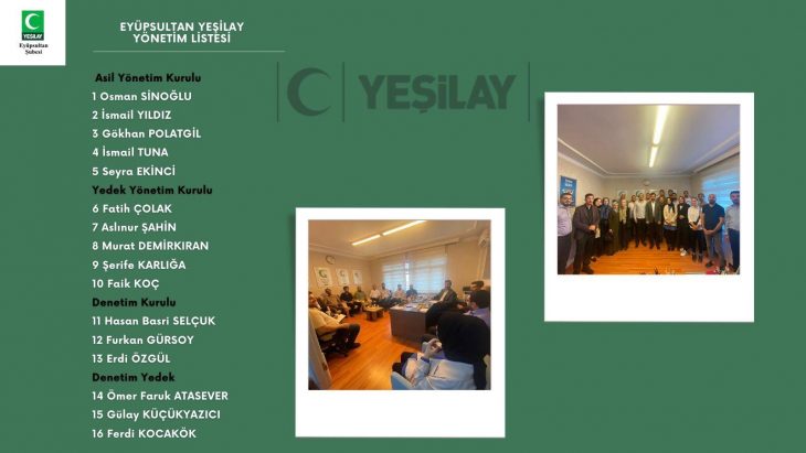 Yeşilay Eyüpsultan Şube Başkanı Osman Sinoğlu oldu