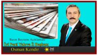 İyi parti İl Başkanı Osman kendir’den basın Bayramı açıklaması