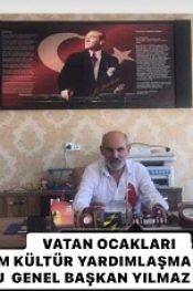 VATAN OCAKLARI EĞİTİM KÜLTÜR YARDIMLAŞMA DERNEĞİ KURULDU.