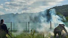 Kabakoz köyünde çıkan yangın korkuttu