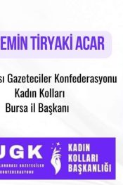 UGK Bursa Kadın Kolları İl Başkanı Yasemin Tiryaki Acar, Kurban Bayramı vesilesiyle mesaj yayınladı.