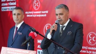 MHP Sincan İlçe Başkanlığı Devir Teslim Töreni:Mitinge Döndü